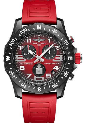 Breitling Endurance Pro IRONMAN® Watch - Breitlight® - Red Dial - Red Rubber Strap - Tang Buckle - X823109A1K1S1