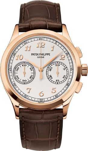 Patek Philippe Complications 39.4mm Silver Opaline Arabic Rose Gold Leather - 5170R-001