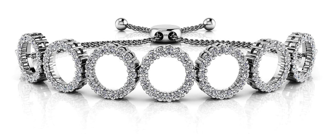 Adjustable Circle Link Lab - Grown Diamond Bracelet with 2.52 ct.(finished) 1.6mm - Luxury Time NYC