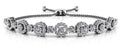 Adjustable Diamond Circle Link Diamond Bracelet with 2.64 ct.(finished) 1.3mm, 3.2mm - Luxury Time NYC