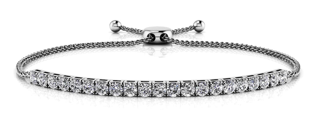 Adjustable Diamond Dreams Bracelet Diamond with 1.07 ct.(finished) 2.2mm - Luxury Time NYC