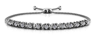 Adjustable X Link Lab - Grown Diamond Bracelet with 0.74 ct.(finished) 2.6mm - Luxury Time NYC