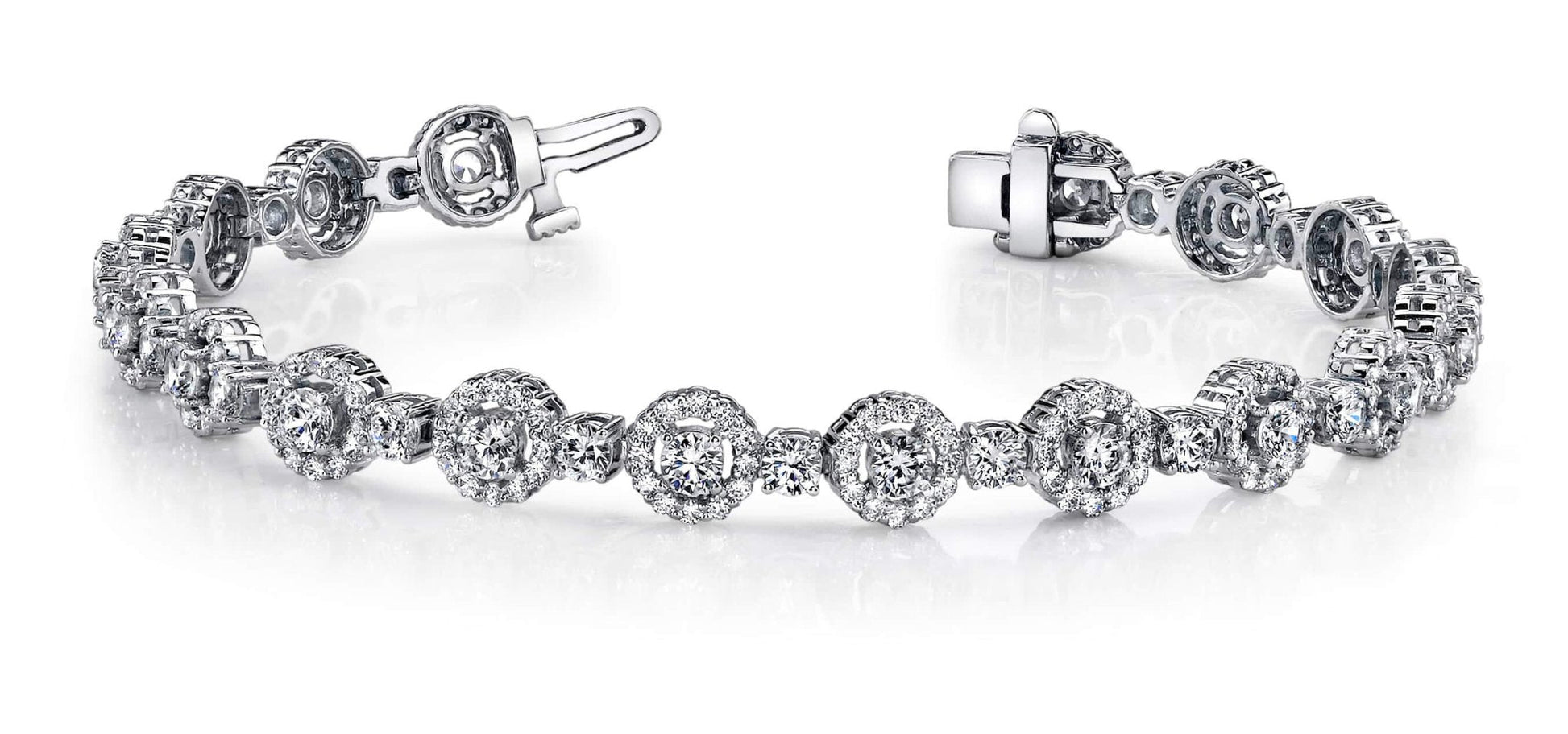 All Diamond Circle Link Bracelet Lab - Grown Diamond with 6.91 ct.(finished) 1.3mm, 3.2mm - Luxury Time NYC