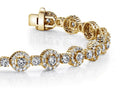 All Diamond Circle Link Bracelet Lab - Grown Diamond with 8.00 ct.(finished) 1.5mm, 3.5mm - Luxury Time NYC