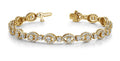 Almond Link Diamond Bracelet with 6.89 ct.(finished) 1.5mm, 3.5mm - Luxury Time NYC