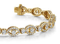 Almond Link Lab - Grown Diamond Bracelet with 5.70 ct.(finished) 1.3mm, 3.2mm - Luxury Time NYC