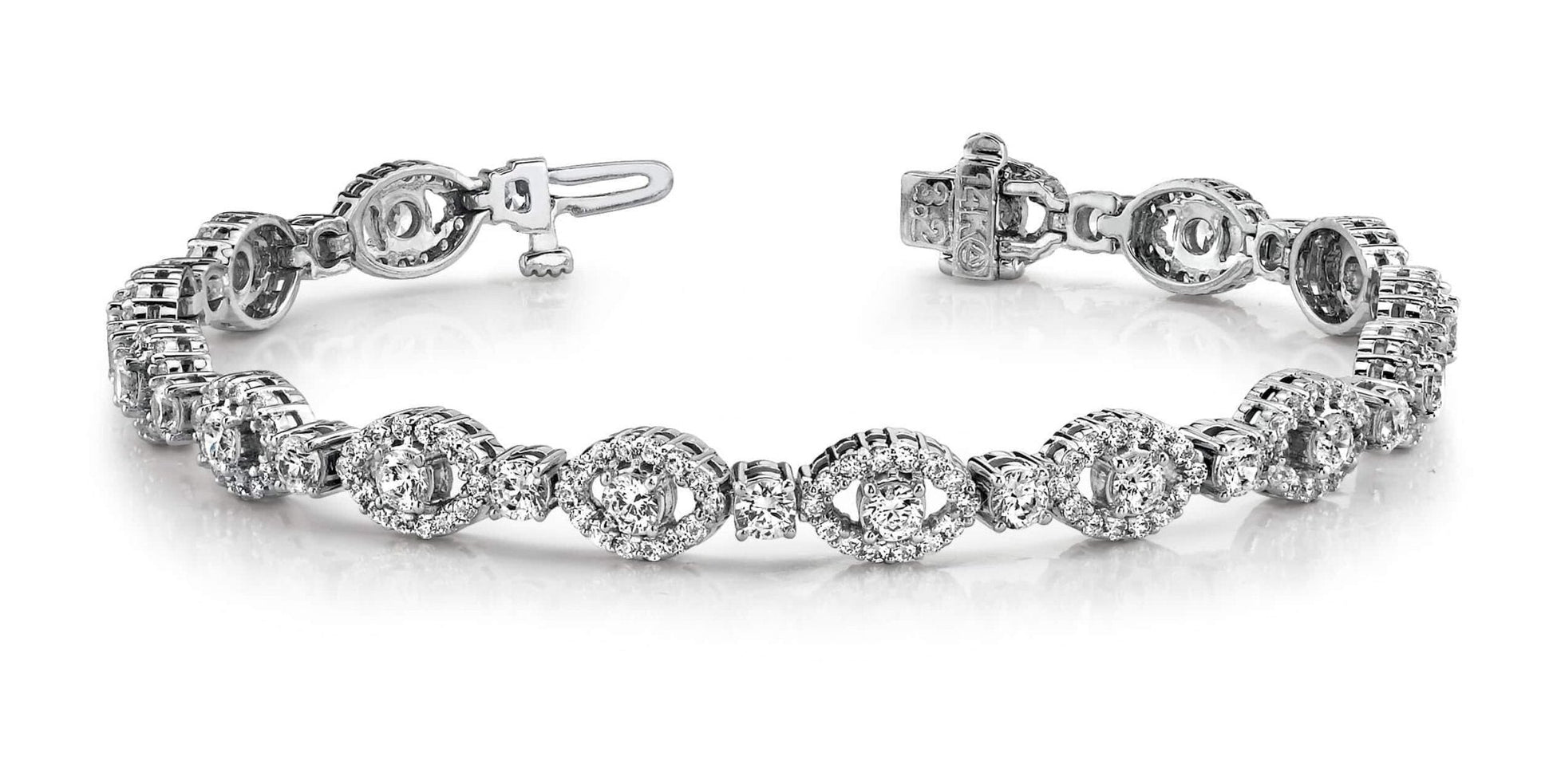 Almond Link Lab - Grown Diamond Bracelet with 6.89 ct.(finished) 1.5mm, 3.5mm - Luxury Time NYC