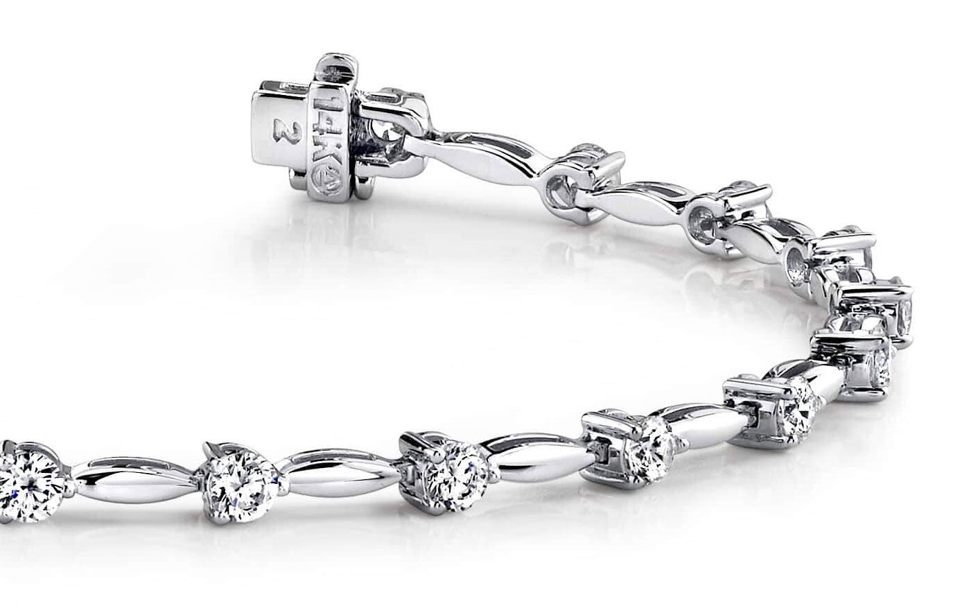 Alternating Diamond Drop Diamond Bracelet with 1.08 ct.(finished) 2.3mm - Luxury Time NYC