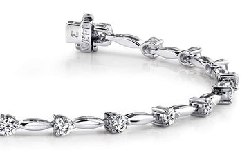 Alternating Diamond Drop Lab - Grown Diamond Bracelet with 3.06 ct.(finished) 3.6mm - Luxury Time NYC