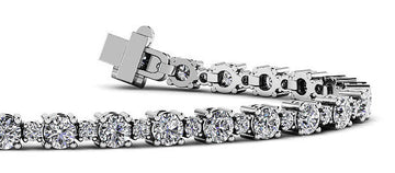 Alternating Diamond Tennis Bracelet with 3.24 ct.(finished) 1.4mm, 2.6mm - Luxury Time NYC