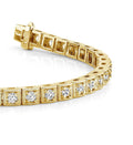 Antique Square Link Diamond Bracelet with 1.55 ct.(finished) 2.0mm - Luxury Time NYC