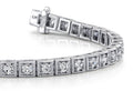 Antique Square Link Diamond Bracelet with 1.55 ct.(finished) 2.0mm - Luxury Time NYC