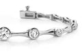 Bezel Set Diamond Column Diamond Bracelet with 1.50 ct.(finished) - Luxury Time NYC