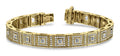 Bezel Set Princess Diamond Bracelet with 5.45 ct.(finished) 1.4mm, 2.5mm - Luxury Time NYC