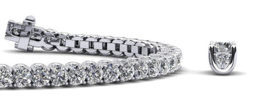 Boundless Brilliance Diamond Tennis Bracelet with 12.60 ct.(finished) 1.5mm, 4mm - Luxury Time NYC