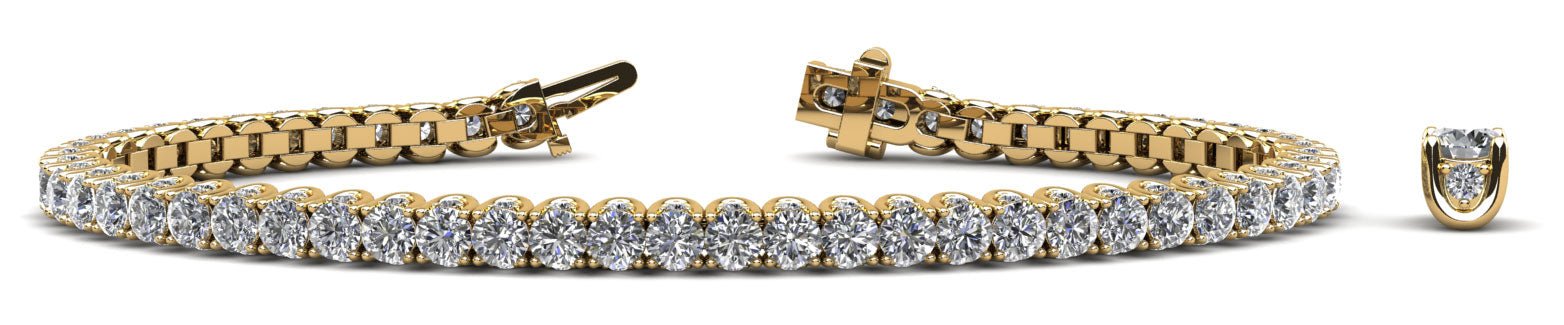 Boundless Brilliance Diamond Tennis Bracelet with 12.60 ct.(finished) 1.5mm, 4mm - Luxury Time NYC