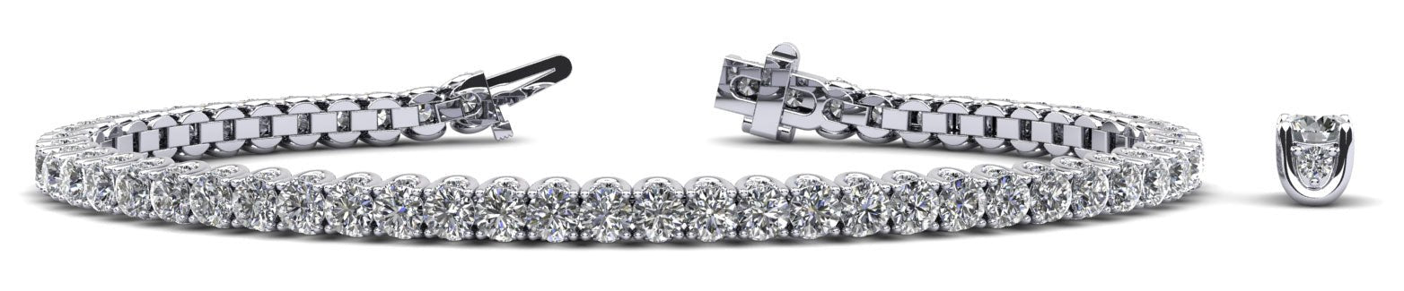 Boundless Brilliance Diamond Tennis Bracelet with 6.78 ct.(finished) 1.2mm, 3mm - Luxury Time NYC