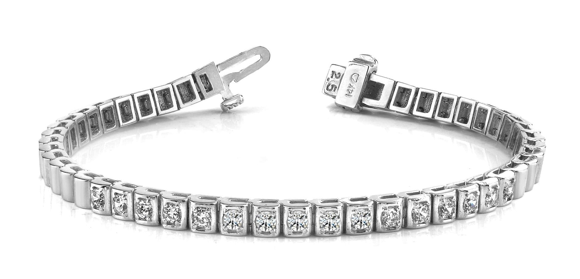 Box Link Diamond Bracelet with 0.53 ct.(finished) 2.25mm - Luxury Time NYC