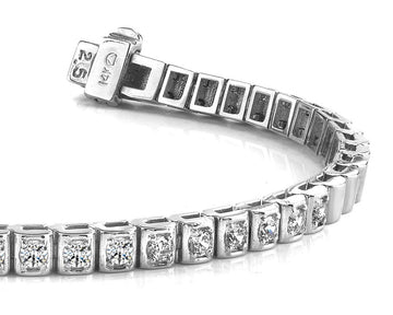 Box Link Diamond Bracelet with 1.04 ct.(finished) 2.5mm - Luxury Time NYC