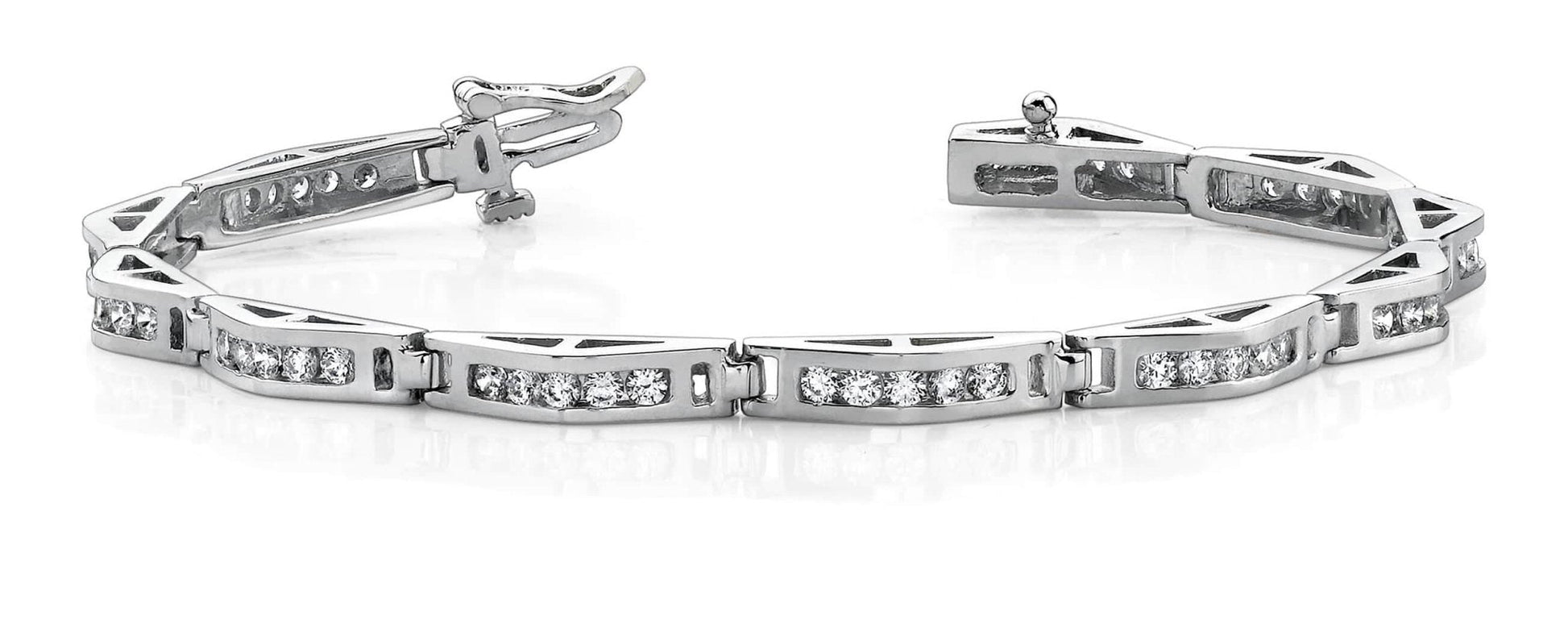 Bridge Link Diamond Bracelet with 1.98 ct.(finished) 2mm - Luxury Time NYC