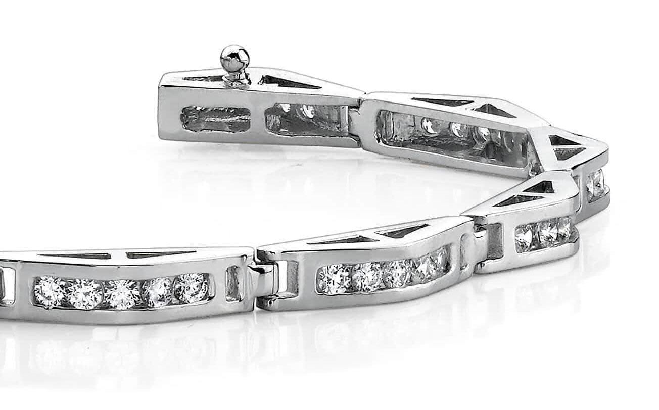 Bridge Link Diamond Bracelet with 1.98 ct.(finished) 2mm - Luxury Time NYC