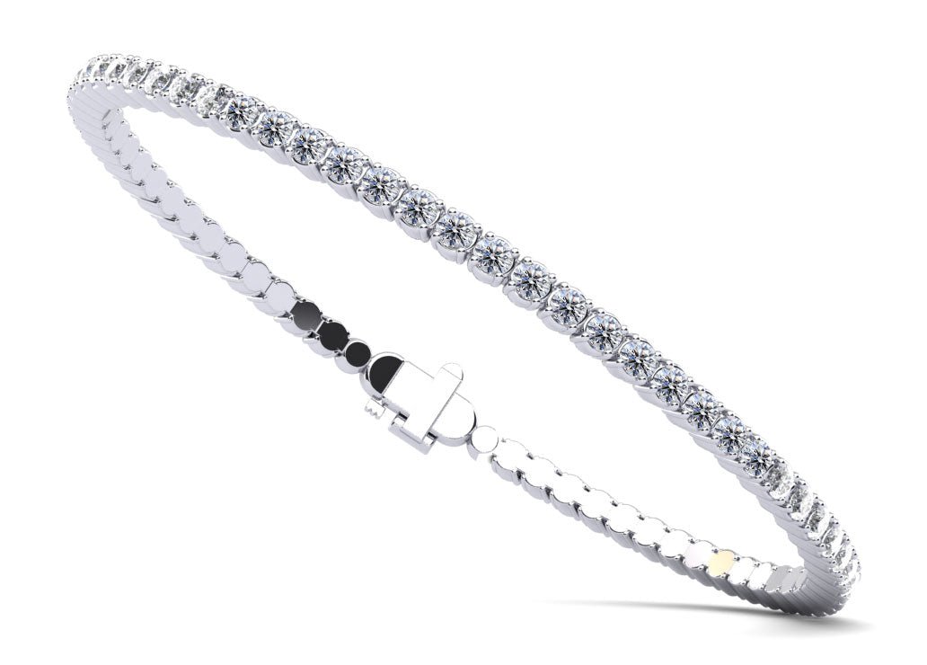 Brilliant Cut Round Flexible Bangle Diamond with 2.46 ct.(finished) 2.2mm - Luxury Time NYC