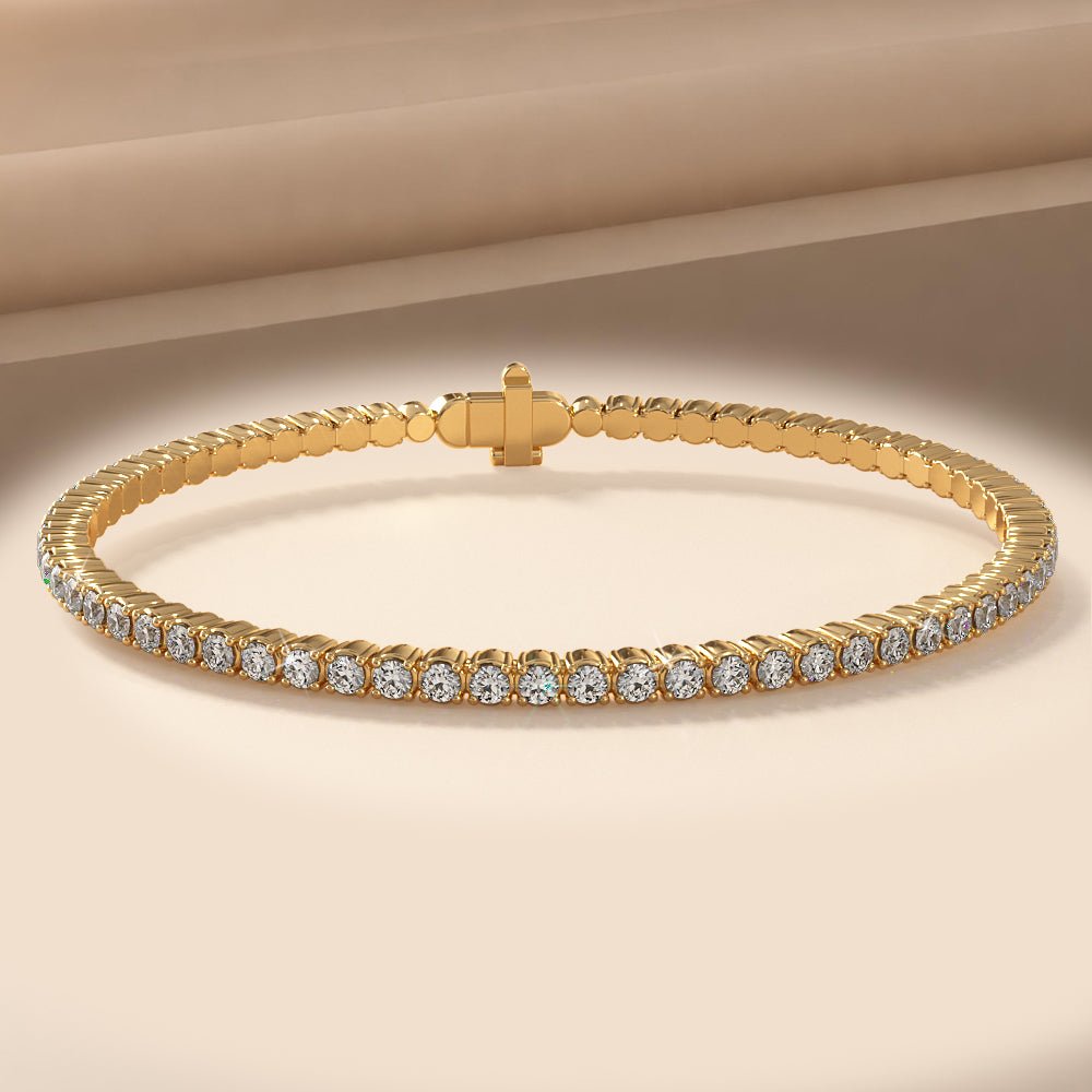 Brilliant Cut Round Flexible Lab - Grown Diamond Bangle with 2.46 ct.(finished) 2.2mm - Luxury Time NYC