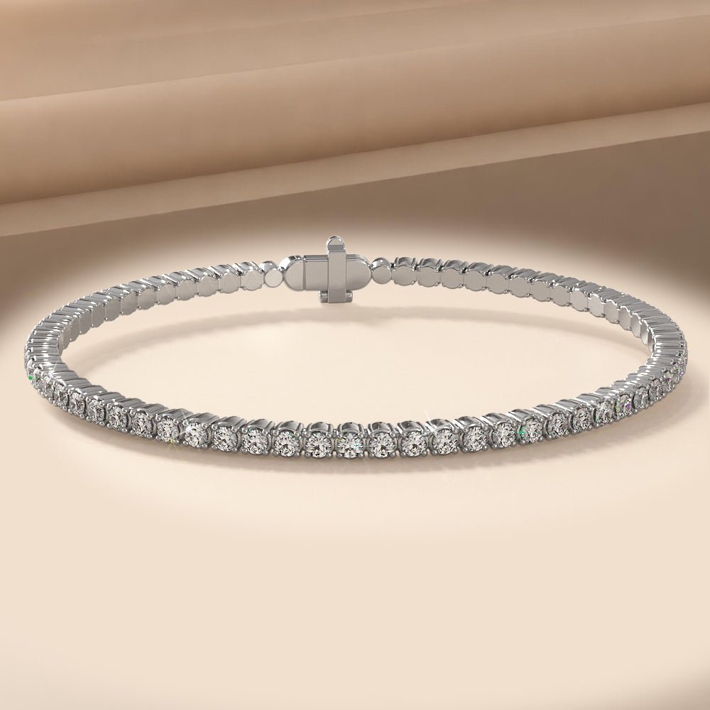 Brilliant Cut Round Flexible Lab - Grown Diamond Bangle with 4.83 ct.(finished) 3mm - Luxury Time NYC