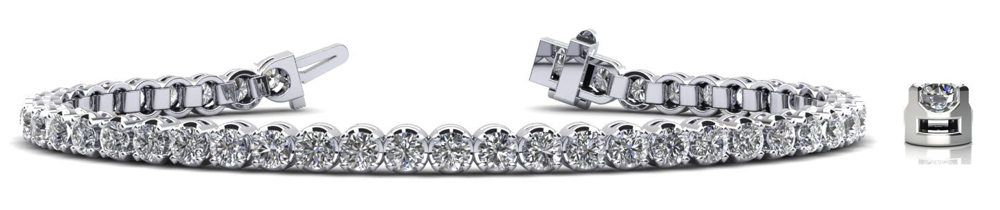 Captivating Shimmer Diamond Tennis Bracelet with 2.59 ct.(finished) 2.3mm - Luxury Time NYC