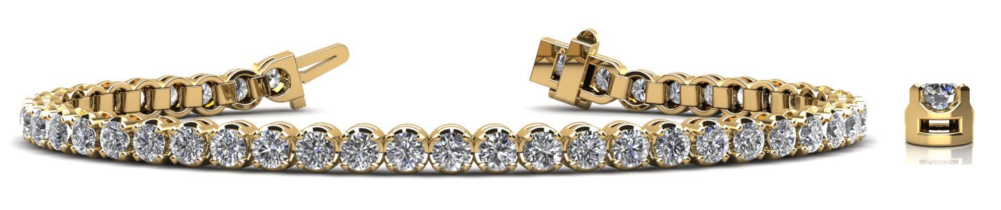 Captivating Shimmer Diamond Tennis Bracelet with 4.92 ct.(finished) 3.2mm - Luxury Time NYC