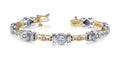 Channel And Bezel Set Fashion Diamond Bracelet with 2.50 ct.(finished) 2mm, 3.2mm - Luxury Time NYC