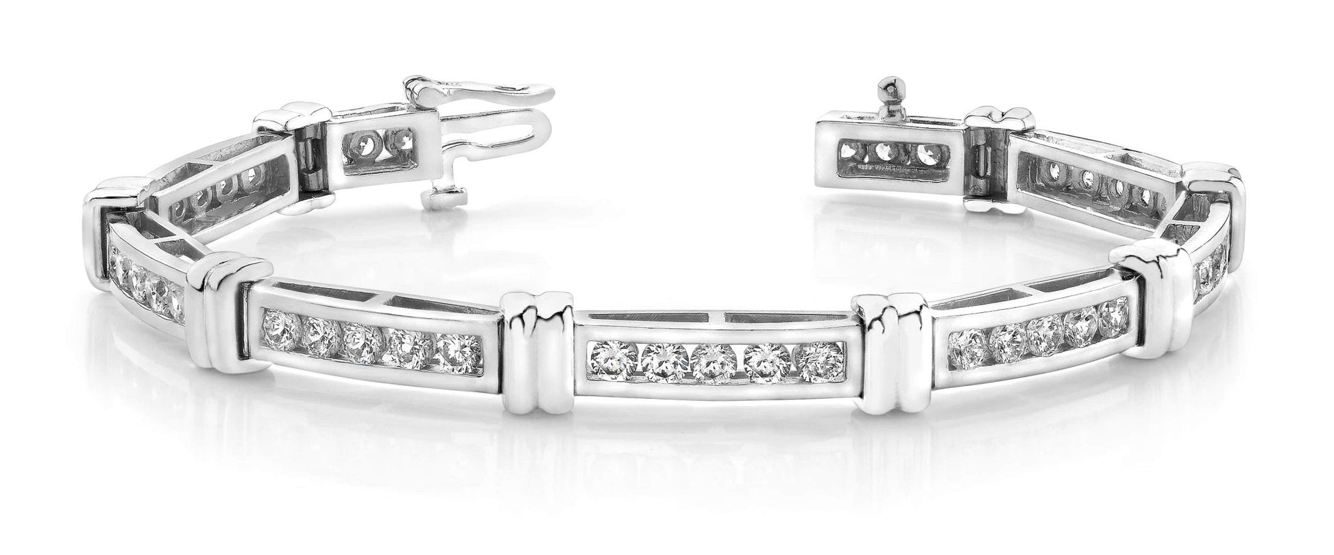 Channel Set Diamond Bracelet with 1.50 ct.(finished) 2mm - Luxury Time NYC