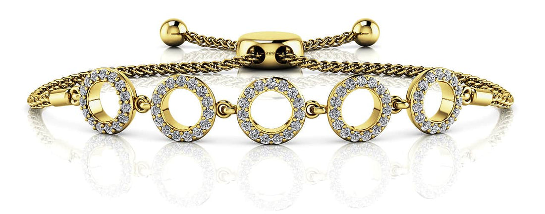 Circles Of Love Adjustable Diamond Bracelet with 0.53 ct.(finished) 1.1mm - Luxury Time NYC