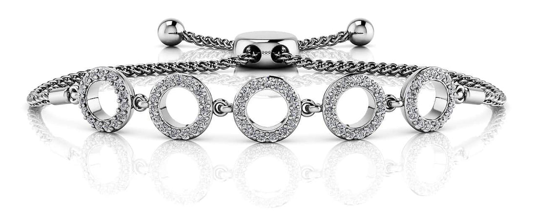 Circles Of Love Adjustable Lab - Grown Diamond Bracelet with 0.53 ct.(finished) 1.1mm - Luxury Time NYC