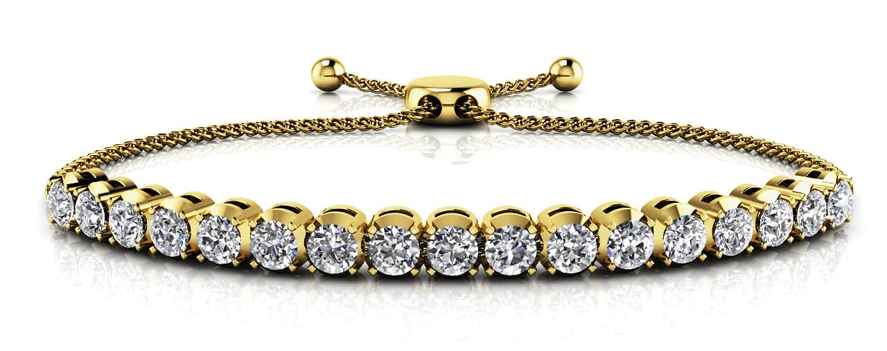 Classic 4 Prong Adjustable Diamond Bracelet with 0.69 ct.(finished) 2mm - Luxury Time NYC