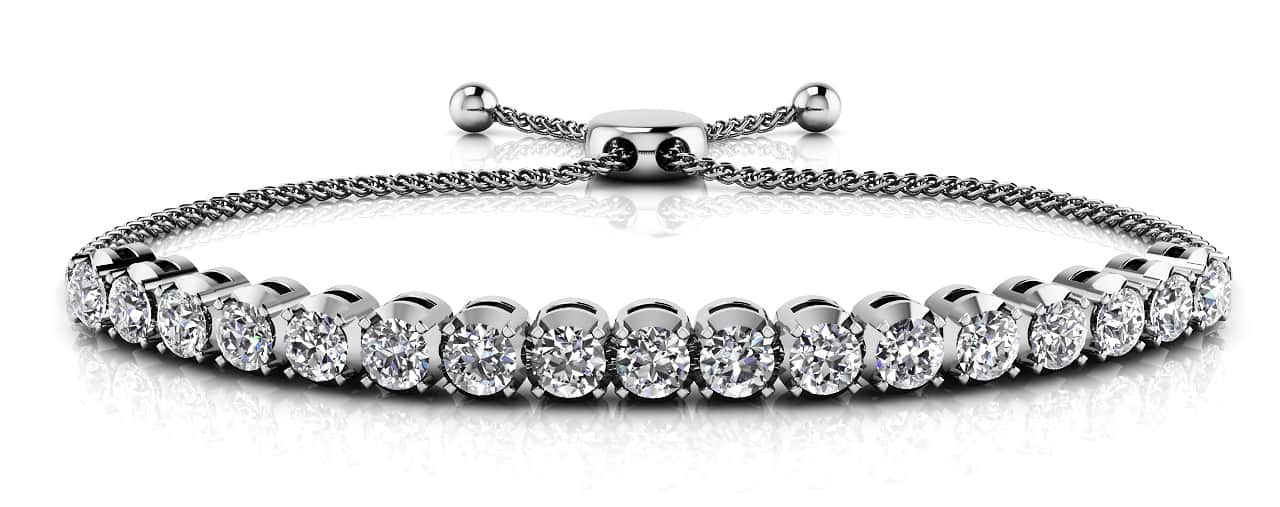 Classic 4 Prong Adjustable Diamond Bracelet with 2.04 ct.(finished) 3.2mm - Luxury Time NYC