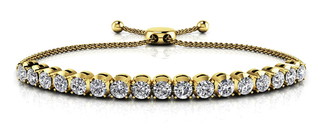 Classic 4 Prong Adjustable Lab - Grown Diamond Bracelet with 0.69 ct.(finished) 2mm - Luxury Time NYC