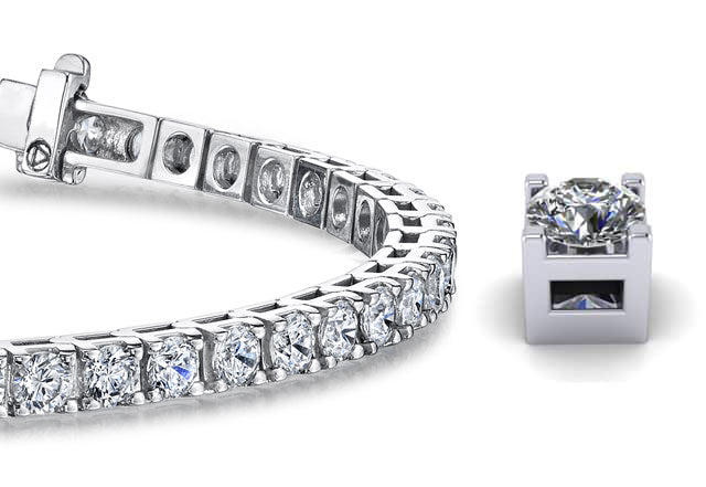 Classic 4 Prong Diamond Tennis Bracelet with 13.94 ct.(finished) 4.75mm - Luxury Time NYC