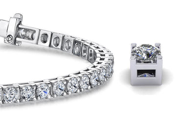 Classic 4 Prong Diamond Tennis Bracelet with 4.00 ct.(finished) 2.75mm - Luxury Time NYC