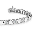 Classic Alternating Circle And Diamond Bracelet with 0.96 ct.(finished) 2.25mm - Luxury Time NYC