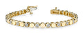 Classic Alternating Circle And Diamond Bracelet with 1.29 ct.(finished) 2.5mm - Luxury Time NYC