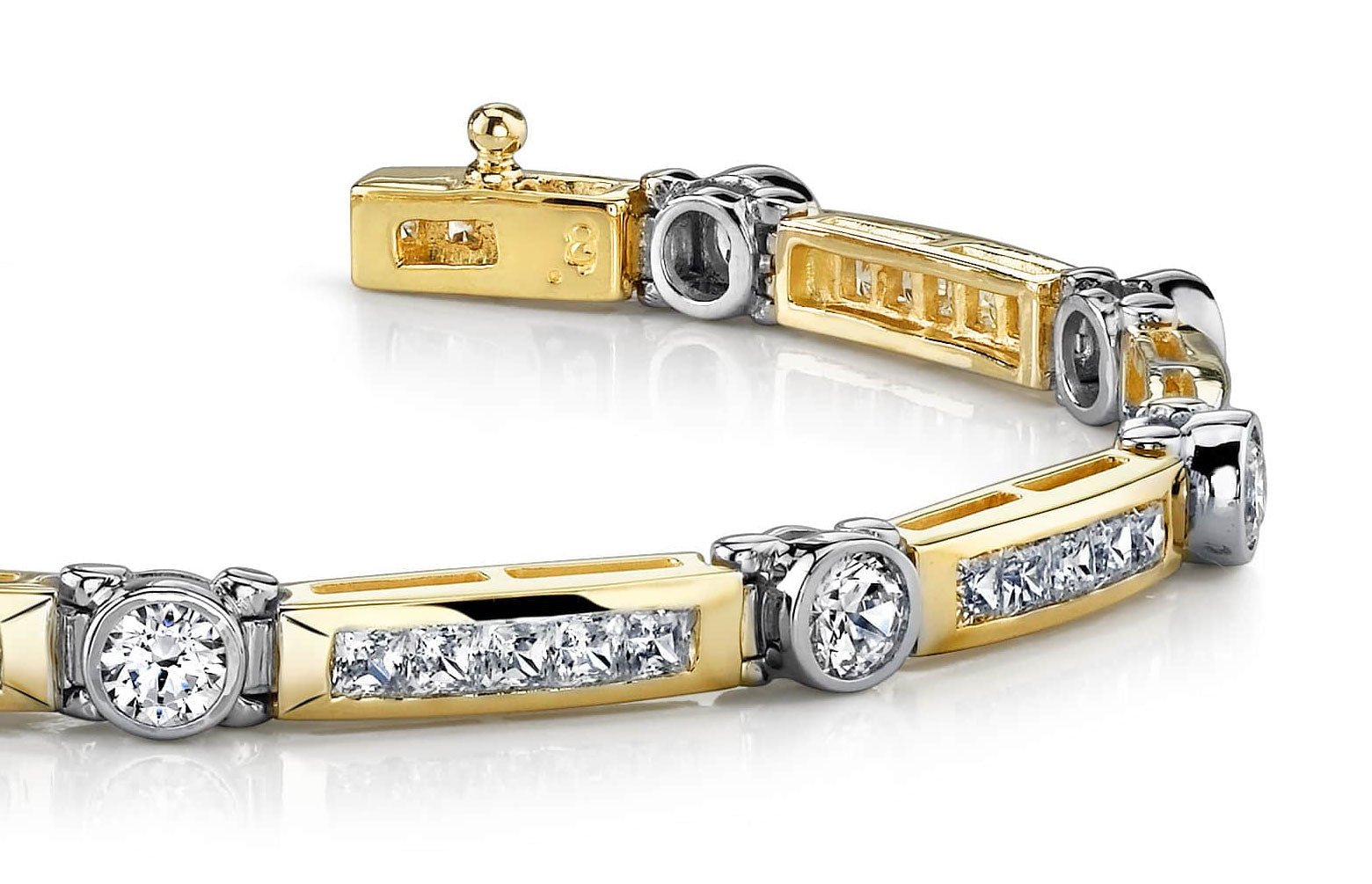 Classic Channel Frame Diamond Bracelet with 3.05 ct.(finished) 1.75mm, 3mm - Luxury Time NYC