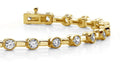 Classic Column Link Bezel Set Diamond Bracelet with 1.02 ct.(finished) 2mm - Luxury Time NYC