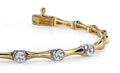 Classic Column Link Five Diamond Bracelet with 0.50 ct.(finished) 3mm - Luxury Time NYC