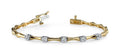 Classic Column Link Five Diamond Bracelet with 1.00 ct.(finished) 3.8mm - Luxury Time NYC