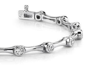 Classic Column Link Lab - Grown Diamond Bracelet with 2.60 ct.(finished) 3.8mm - Luxury Time NYC