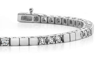 Classic Diamond Block Harmony Diamond Tennis Bracelet with 1.05 ct.(finished) 2.0mm - Luxury Time NYC