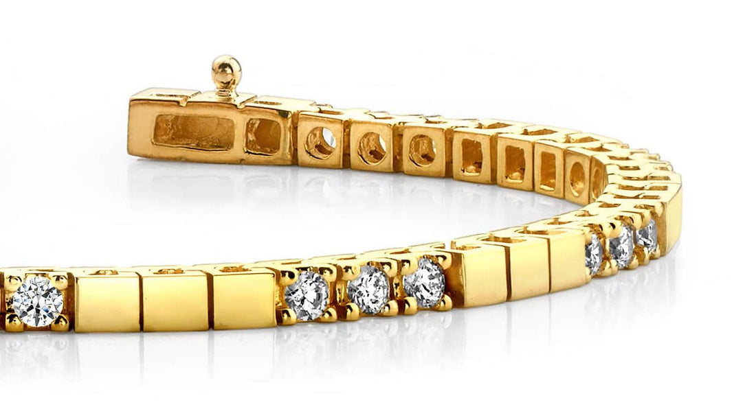 Classic Diamond Block Harmony Diamond Tennis Bracelet with 1.49 ct.(finished) 2.5mm - Luxury Time NYC