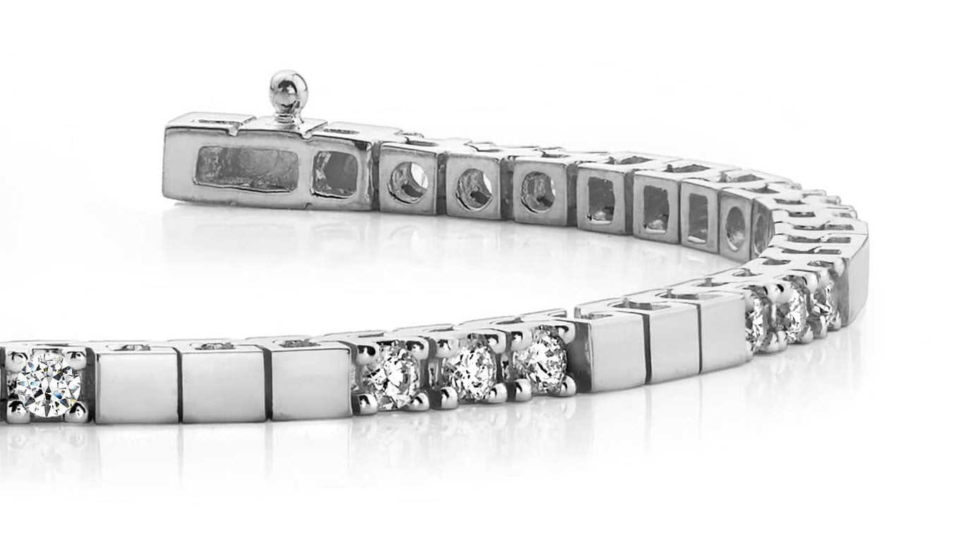 Classic Diamond Block Harmony Diamond Tennis Bracelet with 2.16 ct.(finished) 3.0mm - Luxury Time NYC