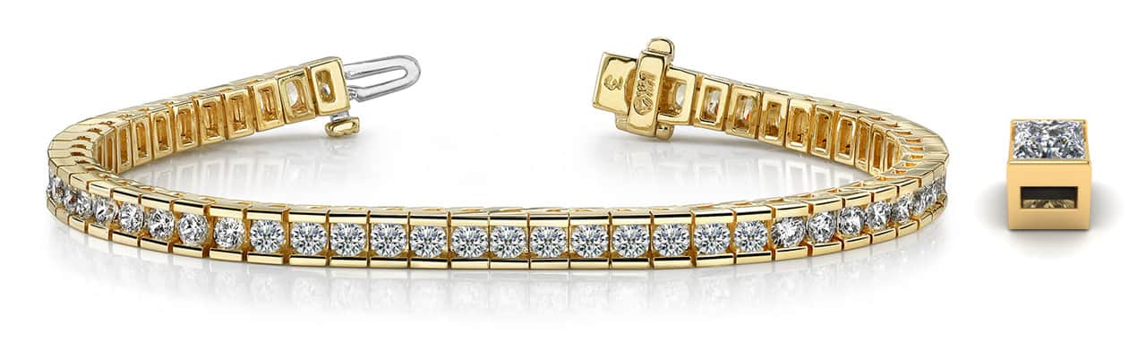 Classic Diamond Box Lab - Grown Diamond Tennis Bracelet with 5.60 ct.(finished) 3.0mm - Luxury Time NYC